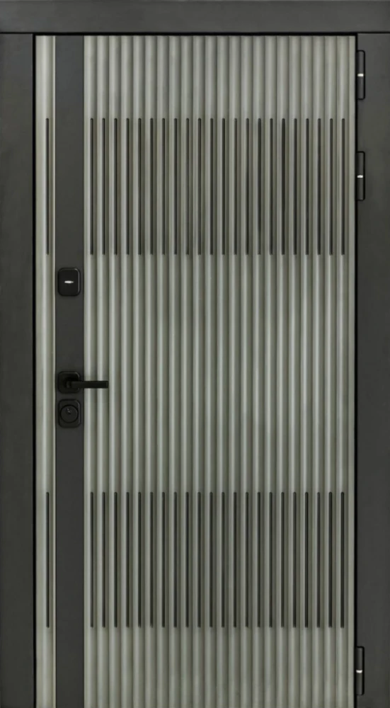 Входная дверь ДвериПРО Элфи ФЛ-677 (10мм, Белый матовый) DPRO227675 внешняя сторона
